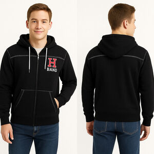 Men's Adidas Black H Band Full Zip Hoodie L